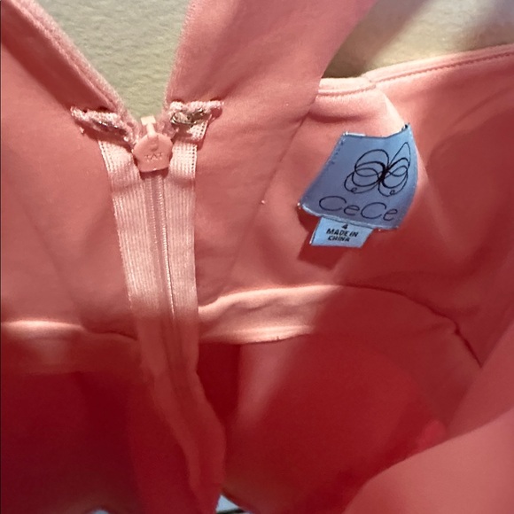 CeCe Pink Scallop V-Neck Mini Sheath Dress - Picture 6 of 6